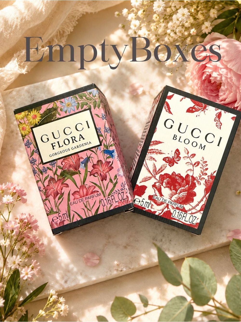 Gucci Flora Gorgeous Gardenia & Gucci Bloom Mini Boxes - Pink & Red Floral - Picture 1 of 1